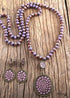 Boho Necklace, Jewelry Set, RH Crystal Black White Glass